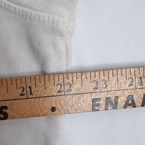 Quiksilver Women's Cream Crewneck 3D Embossed Logo Relaxed Fit, Size Small - Picture 7 of 8